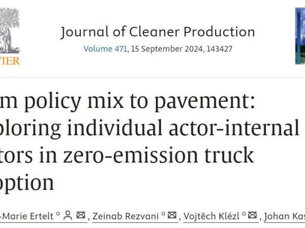 New publication: Does tech neutrality hinder zero-emission truck&nbsp;adoption?