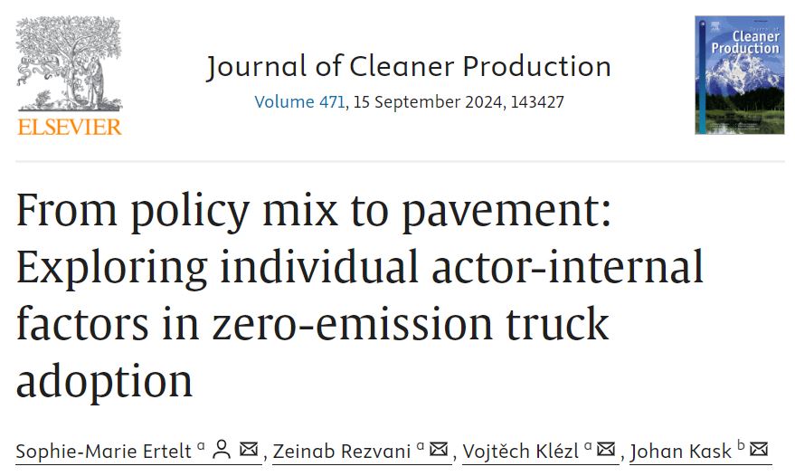 New publication: Does tech neutrality hinder zero-emission truck&nbsp;adoption?